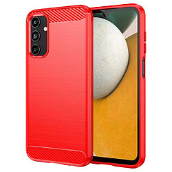 Htdmobiles Coque pour Samsung Galaxy A15 4G / 5G - housse etui silicone gel carbone + verre trempe - ROUGE