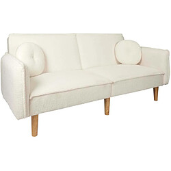 The Home Deco Factory Canapé convertible en tissu bouclette.