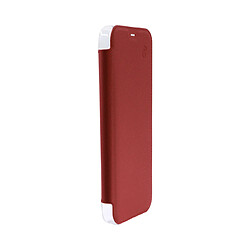 BEETLECASE Étui pour iPhone 12/iPhone 12 Pro Folio Premium en Cuir avec Dos en Cristal Rouge