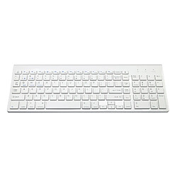 Wewoo Clavier sans fil QWERTY blanc pour ordinateur portable, tablette et Smartphones, Android / iOS / Windows ou une version mise à jour K368 Dual Mode Dual Channel 102 touches sans Bluetooth