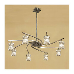 Luminaire Center Suspension Rosa Del Desierto télescopique 8 Ampoules G9, laiton antique