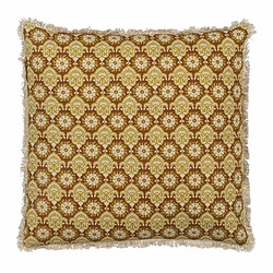 BigBuy Home Coussin Coton Marron Beige 50 x 50 cm