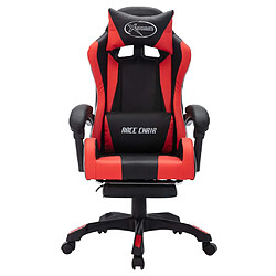 Avis vidaXL Fauteuil de jeux vidéo avec LED RVB Rouge et noir Similicuir