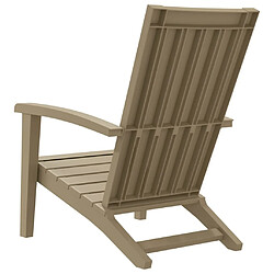 Maison Chic Chaise de jardin - Fauteuil d'extérieur Adirondack marron clair polypropylène -MN42555 pas cher