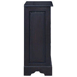 Avis vidaXL Commode Café noir clair Bois d'acajou massif