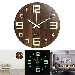 Acheter Horloge Murale Lumineuse 12 '' Horloge De Nuit à Quartz Silencieuse Pour Chambre à Coucher Grands Chiffres 1