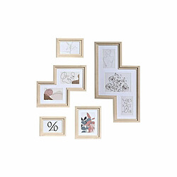 Porte photos mural DKD Home Decor Urban Verre Naturel Multicouleur Bois MDF (40 x 1,5 x 50 cm)