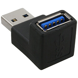 Adaptateur InLine® USB 3.0 Type A mâle à A femelle coudé à 90 °