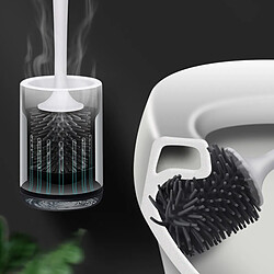 Acheter Universal Brosse de toilette en silicone souple et kit d'accessoires de toilette. Porte-brosse de toilette