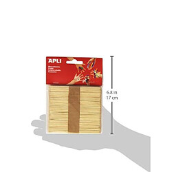 Apli 946036 - Bâtons en bois natural - lot de 50 unités