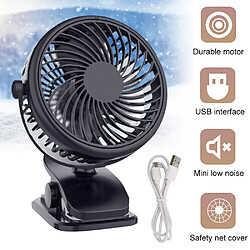 Petit Ventilateur à Clipser Mini Ventilateur De Bureau Ventilateur Électrique Rechargeable USB Portable