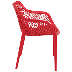 Alterego Chaise de jardin / terrasse 'SISTER' rouge en matière plastique pas cher