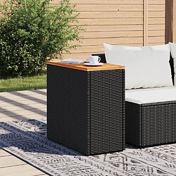 Avis Maison Chic Table d'appoint | Table Basse de jardin dessus en bois noir 58x27,5x55 cm -GKD74510