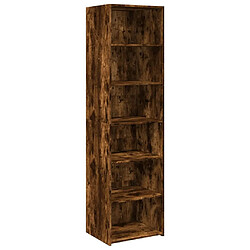 vidaXL Buffet haut chêne fumé 50x41x185 cm bois d'ingénierie