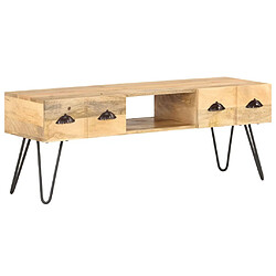 Maison Chic Meuble TV scandinave - Banc TV pour salon 120x35x45 cm Bois solide de manguier -MN49930