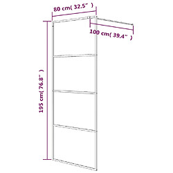 vidaXL Paroi de douche Blanc 80x195 cm Verre ESG transparent pas cher