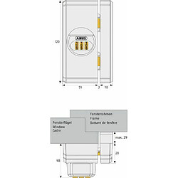 Acheter ABUS 261183 FTS106 W EK Système de verrouillage pour fenêtre (Import Allemagne)