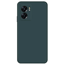 Coque en TPU antichocs, caoutchouté avec bord droit de la doublure pour votre Oppo A57 (2022) 5G/A77 5G - vert noirâtre