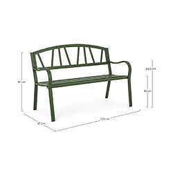 Mes Banc de jardin 123x57x87 cm en acier vert foncé pas cher