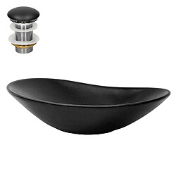 ML DESIGN MODERN LIVING Lavabo 630 x 360 x155 mm céramique noir