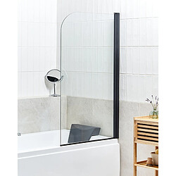 Beliani Paroi de bain douche LAPAN 140 x 80 cm Noir