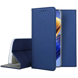 Htdmobiles Housse pour Xiaomi Poco F4 GT 5G - etui coque pochette portefeuille + film ecran - BLEU MAGNET