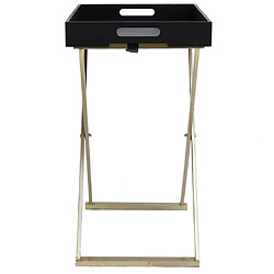 Avis vidaXL Table pliable Doré et noir 48x34x61 cm MDF