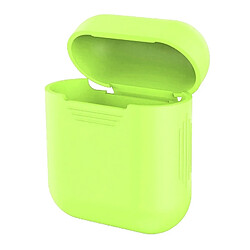 Wewoo Coque Protection Pour Apple AirPods Portable Bluetooth Écouteurs Boîte de en silicone Anti-perte Sac rangement Dropproof (Les ne sont pas inclus) (Vert fluorescent)