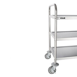 Avis Chariot de Débarrassage Inox 3 Niveaux 855 x 810 x 455mm - Vogue