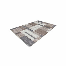 Paris Prix Tapis à Poils Courts Tissé Falkland Beige & Argent 120 x 170 cm