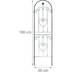 Helloshop26 Treillis clôture plante grimpante arche jardin fer set de 2 vert 13_0002896