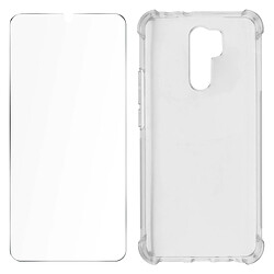 Avizar Pack Protection Xiaomi Redmi 9 Coque Souple et Verre Trempé transparent