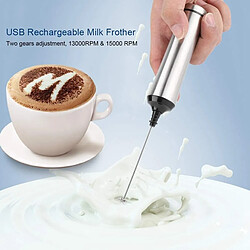 Universal Mamie au lait, mousse électrique en acier inoxydable, fabricant de gâteaux rechargeables USB, café, latte, cappuccino