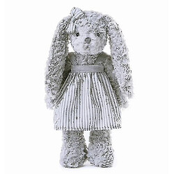 Universal Poupée lapin assaisonnée fleur tordue grise peluche peluche poupée confortable cadeau