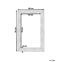 Avis Beliani Miroir NEVEZ 91 cm Gris