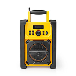 NEDIS Radio FM de Chantier | 15 W | Bluetooth® | IPX5 | Poignée de Transport | Jaune/Noir