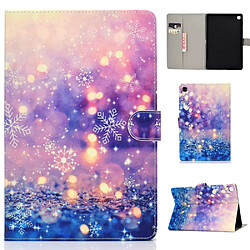 Etui en PU modèle lumière et flocon de neige pour votre Samsung Galaxy Tab A 10.1 (2019)