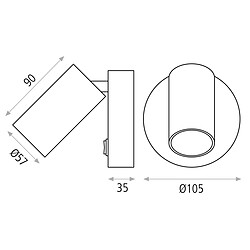 Acb Applique Gina 1x8W Blanc