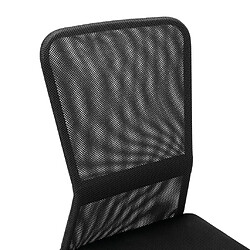 Helloshop26 Chaise fauteuil siège de bureau informatique étude 44 x 52 x 100 cm tissu en maille noir 02_0024036 pas cher