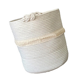 Acheter Panier de rangement en corde de coton, panier de rangement pour le linge, blanc