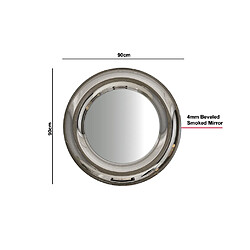 Avis Vivenla Miroir design en acier coloris argenté et gris collection PANAMERA L. 90 x P. 4 x H. 90 cm