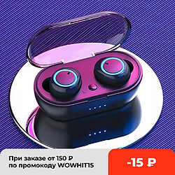 GUPBOO Y50 TWS Bluetooth écouteurs sans fil sans fil 5.0 casque stéréo sans fil casque de jeu stéréo avec boîtier de charge pour tout le corps