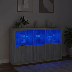 Acheter vidaXL Buffet avec lumières LED sonoma gris 162x37x100 cm