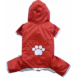 Doggy Dolly Manteau Imperméable pour Chien Rouge 4 Pattes Taille XXS