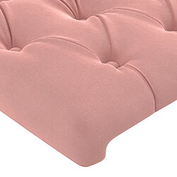 Acheter vidaXL Tête de lit à LED Rose 90x7x78/88 cm Velours