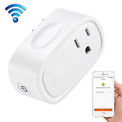 Wewoo Prise Connectée blanc JH-G09U 15A 2.4GHz Contrôle WiFi Hubless Smart Home de courant Fonctionne avec Alexa et Google Home, AC 100-240V, US Plug