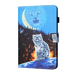 Etui en PU impression de motifs avec support et porte-cartes tigre pour votre Lenovo Tab M10 TB-X605F/X505F