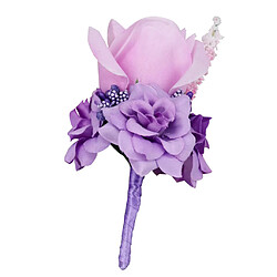 Soie Rose Fleur De Mariage Corsage Mariée Mariage De Mariée Boutonnière Lilas