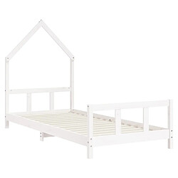 Avis Maison Chic Lit simple Cadre de lit pour enfants,Lit d'Enfant Moderne blanc 90x190 cm bois de pin massif -MN51662