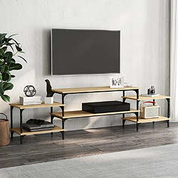 Maison Chic Meuble TV scandinave - Banc TV pour salon chêne sonoma 197x35x52 cm bois d'ingénierie -MN16209